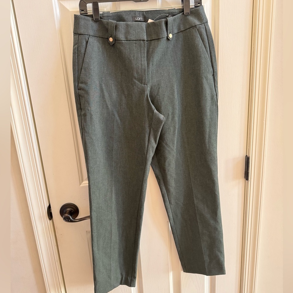 Loft Green Curvy Slim Pants